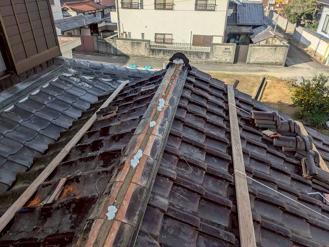 加古川市　漆喰工事　棟